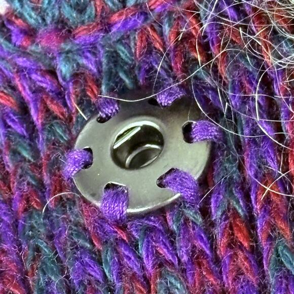 Anthropologie Lia Molly Shrug Cardigan Wool Blend Knit Striped Unique Twee Sz XS - Picture 7 of 10